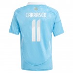 Günstige Fußballtrikots Belgien Carrasco 11 Kinder Auswärtstrikot EURO 2024 Kurzarm